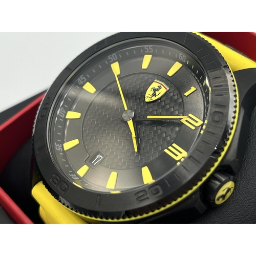 2288 - A boxed Ferrari Scuderia quartz 48mm men's wristwatch - ref. SF.16.1.34.0091