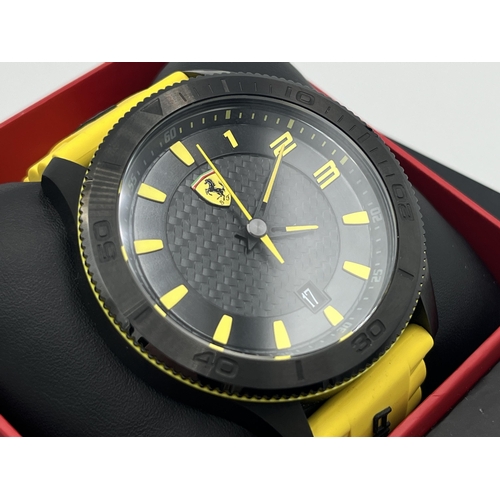 2288 - A boxed Ferrari Scuderia quartz 48mm men's wristwatch - ref. SF.16.1.34.0091