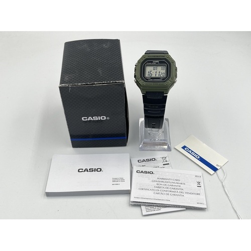 2289 - A boxed Casio W-218H Illuminator digital 42mm men's wristwatch