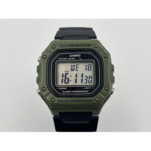 2289 - A boxed Casio W-218H Illuminator digital 42mm men's wristwatch