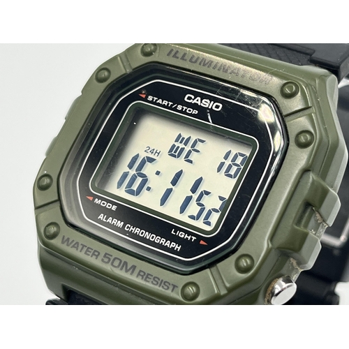 2289 - A boxed Casio W-218H Illuminator digital 42mm men's wristwatch