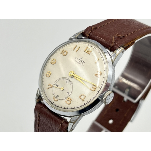 2292 - A mid 20th century Avia 15 jewels mechanical men's wristwatch