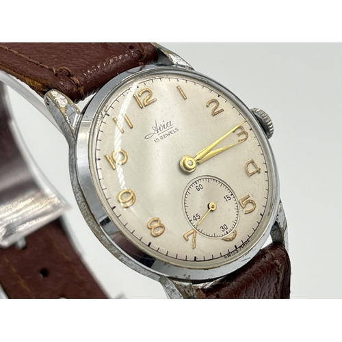 2292 - A mid 20th century Avia 15 jewels mechanical men's wristwatch