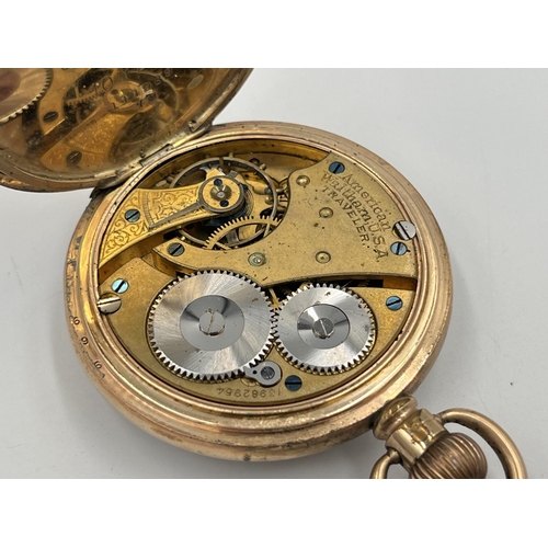 2298 - A late 19th/early 20th century Waltham full hunter hand wind pocket watch