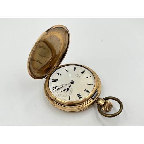 2299 - A late 19th/early 20th century Lancashire Watch Co. Prescot full hunter hand wind pocket watch