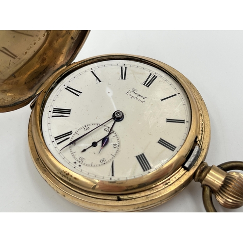 2299 - A late 19th/early 20th century Lancashire Watch Co. Prescot full hunter hand wind pocket watch