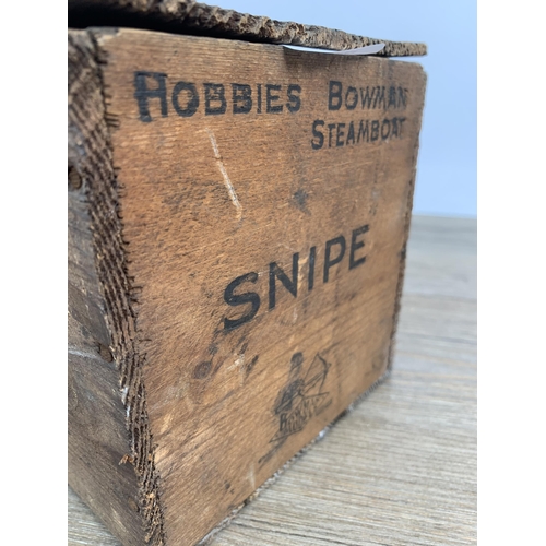 475 - A boxed 1930s Hobbies Bowman steam powered 'Snipe' speedboat