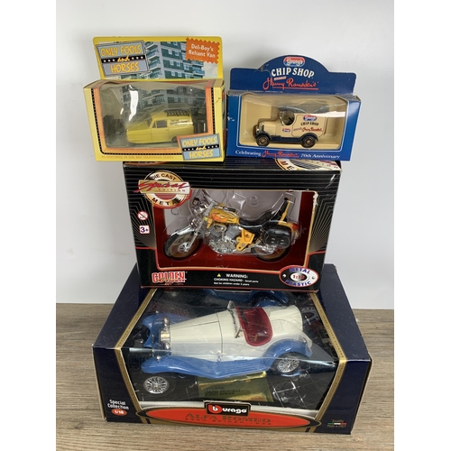 487 - A collection of toys and diecast model vehicles to include Tiger Electronics Ltd. E.T., Bburago 1961... 