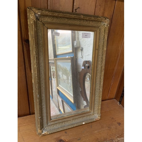 617 - A 19th century gilt framed wall mirror - approx. 49cm high x 31cm wide