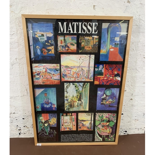 657 - A framed Matisse print - approx. 105cm high x 73cm wide