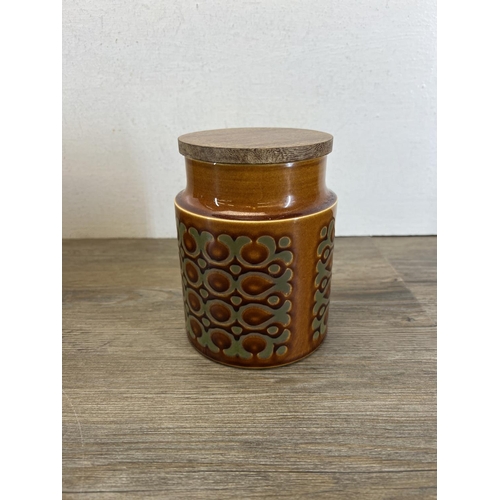 399 - Four mid 20th century Hornsea Bronte pottery storage jars - approx. 15.5cm high