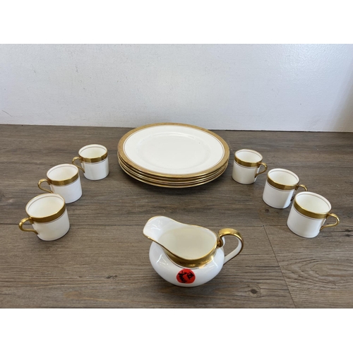 407 - A collection of Aynsley Argosy bone china to include six coffee cups and saucers, six teacups and sa... 