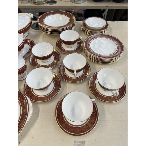 419 - A collection of Royal Doulton Buckingham bone china to include six cups and saucers, two tureens, tw... 