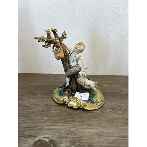 422 - Four Capodimonte porcelain figurines - largest approx. 29cm high