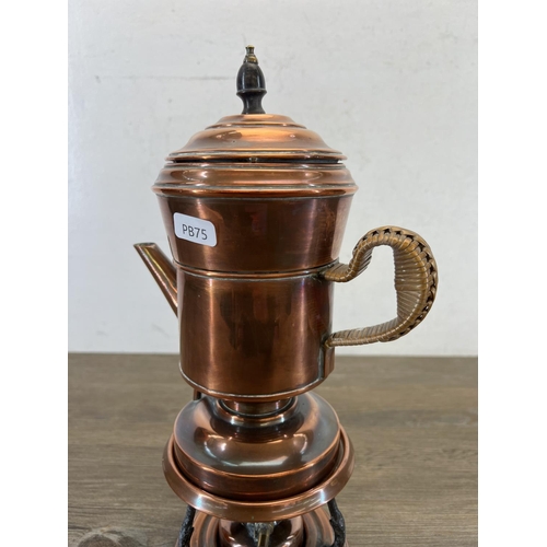 459 - An early 20th century L.M.N. Depose Size 4 coffee percolator - approx. 33cm high