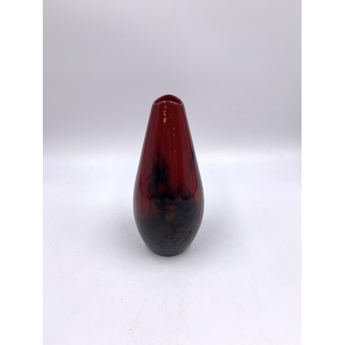 309 - A Royal Doulton Flambé Veined vase, no. 1613 - approx. 16cm high