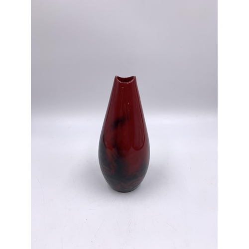 309 - A Royal Doulton Flambé Veined vase, no. 1613 - approx. 16cm high