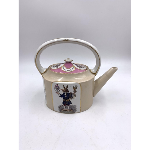 310 - A 19th century Copeland Spode 'Hayter & Stickland Winchester' hand painted teapot - approx. 16cm hig... 