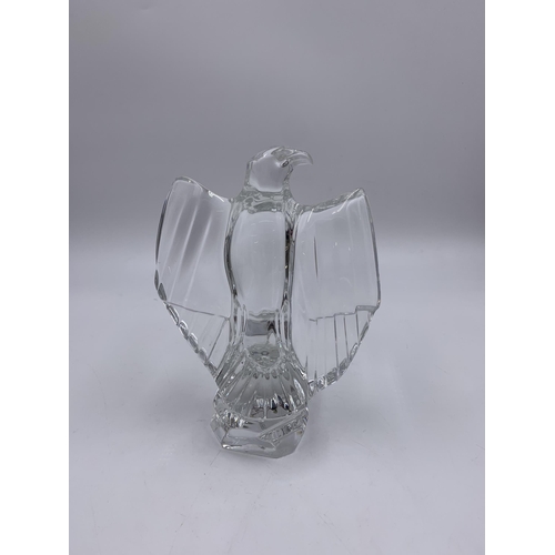 316 - A Baccarat France crystal eagle figurine - approx. 17cm high