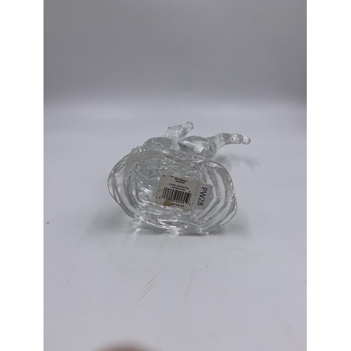 317 - A Waterford Crystal Rearing Horse lead crystal figurine - approx. 23cm high