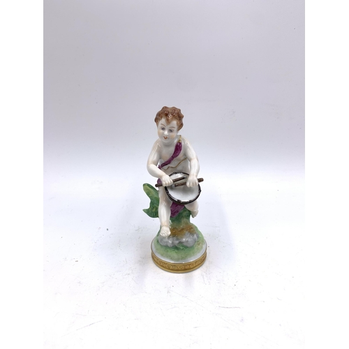 341 - Three German hand painted porcelain figurines to include Sitzendorf etc. - largest approx. 23cm high