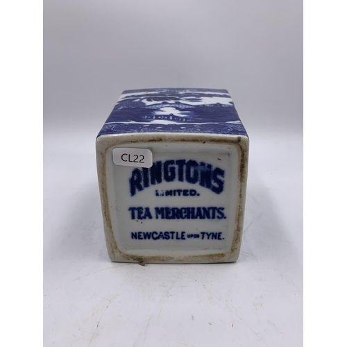 363 - A Ringtons tea caddy - approx. 20cm high