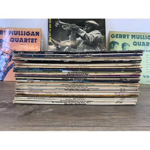 764 - A collection of jazz vinyl records to include Ella Fitzgerald, George Shearing, The Modern Jazz Quar... 