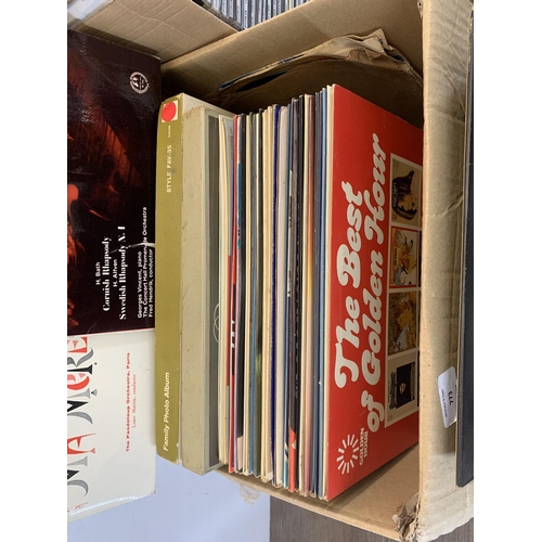 773 - Two boxes, one containing a collection of classical CDs and one containing vinyl records to include ... 