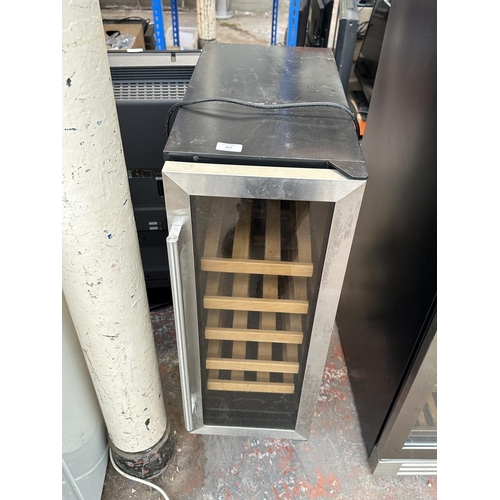 877 - A small wine cooler - approx. 88cm high x 30cm wide