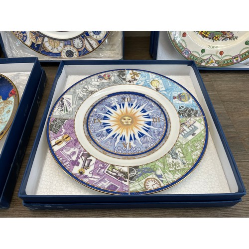 388 - Five boxed Compton & Woodhouse Millennium collector's plates, one Wedgwood, one Royal Worcester, one... 