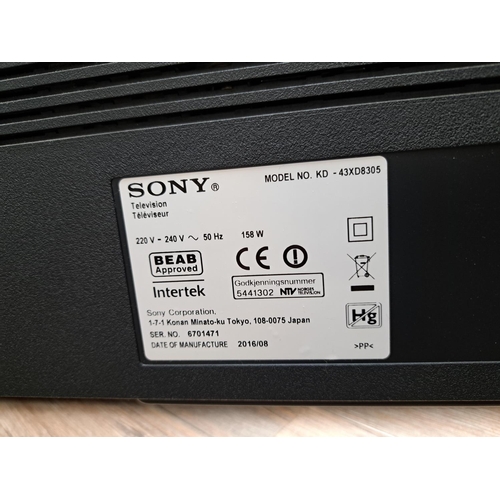 802 - Four items, one Sony KD-43XD8305 43