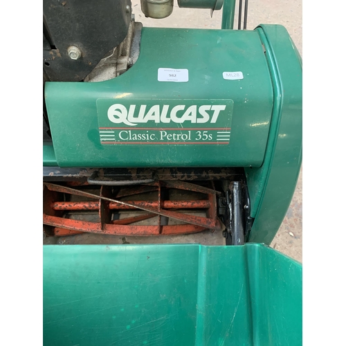 1020 - A Qualcast classic 35s petrol cylinder lawn mower