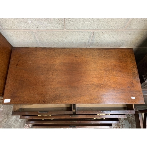 12 - A George III inlaid mahogany chest of drawers - approx. 84cm high x 96cm wide x 44cm deep