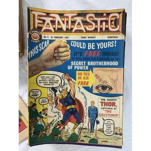 2202 - Fifty Three British Comics published by Odhams Press' Power Comics. Includes 'Fantastic' #2, #11 to ... 