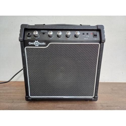 837 - A Gear 4 Music GA-15 guitar practice amplifier