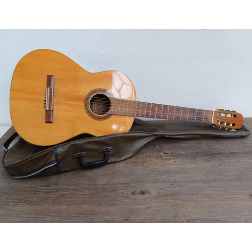 845 - A cased Spanish Admira full size nylon strung classical guitar