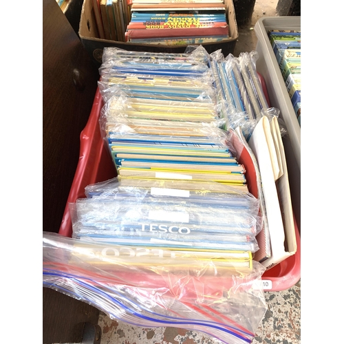 1040 - Two boxes containing a large collection of vintage annuals to include Rupert the Bear, The Beano, Da... 