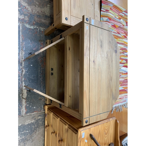 37 - A Mexican pine TV cabinet