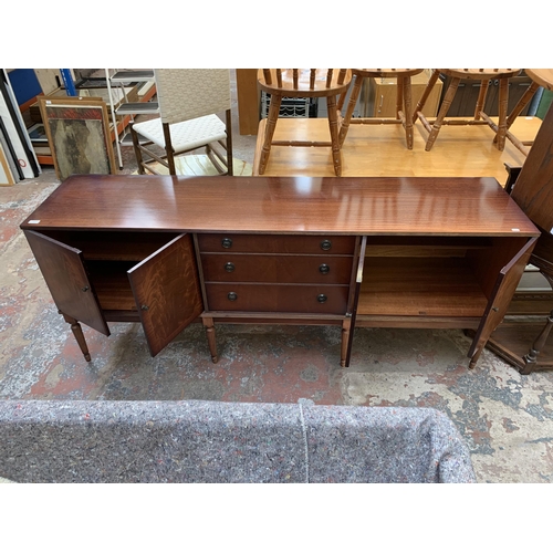 69 - A Greaves & Thomas mahogany sideboard - approx. 83cm high x 198cm wide x 48cm deep