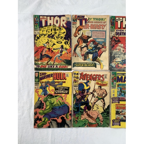 2193 - Ten Comics. Various years and titles includes The Mighty Thor #135, #139 and #150, Marvel Tales #4, ... 