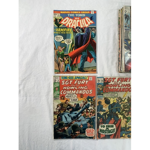 2197 - Nineteen Marvel Comics. Various years and titles includes Sgt Fury and his Howling Commandos #6, #80... 