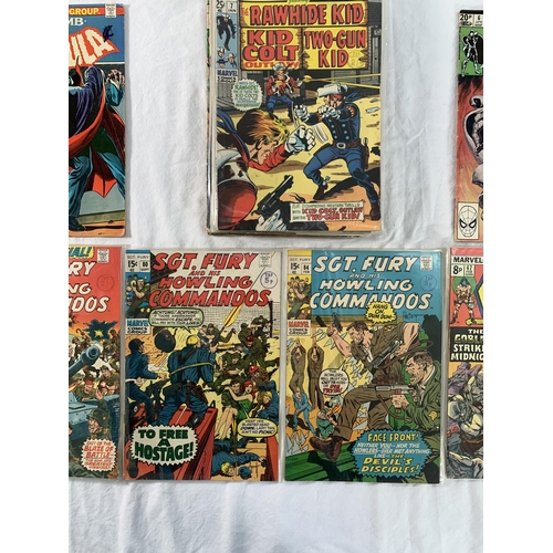 2197 - Nineteen Marvel Comics. Various years and titles includes Sgt Fury and his Howling Commandos #6, #80... 