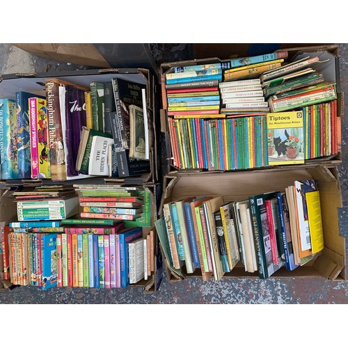 1058 - Eleven boxes containing postcards, sheet music, Ladybird books, Enid Blyton Noddy books etc.