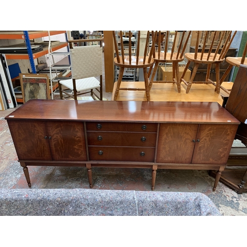 67 - A Greaves & Thomas mahogany sideboard - approx. 83cm high x 198cm wide x 48cm deep