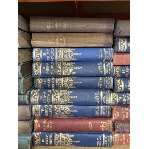 433 - A large collection of 19th century and later hardback books to include The Strand Magazine, Punch, O... 