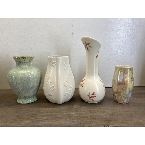 348 - Ten ceramic vases to include Sylvac 675, Beswick 1591 designed by Kathy Urbach, Oldcourt Ware etc.