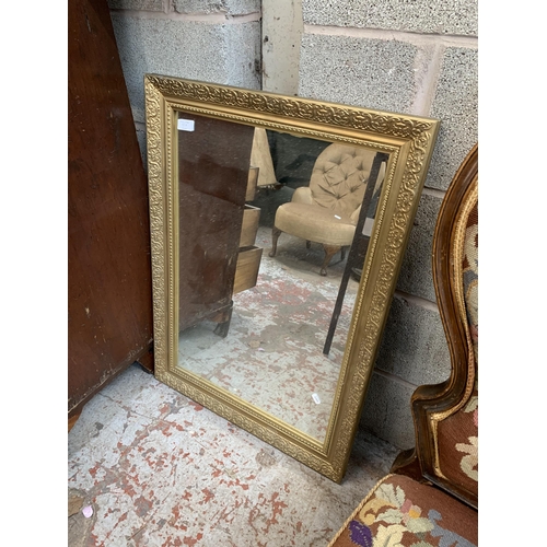 10A - A 19th century style gilt framed wall mirror - approx. 85cm high x 61cm wide