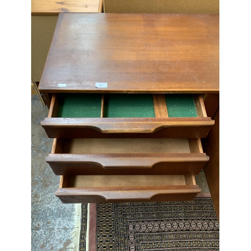 114 - A mid 20th century Stonehill Furniture Ltd teak sideboard - approx. 75cm high x 212cm wide x 44cm de... 