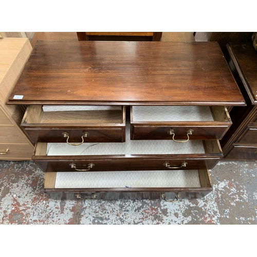 158 - An Edwardian mahogany chest of drawers - approx. 63cm high x 107cm wide x 48cm deep