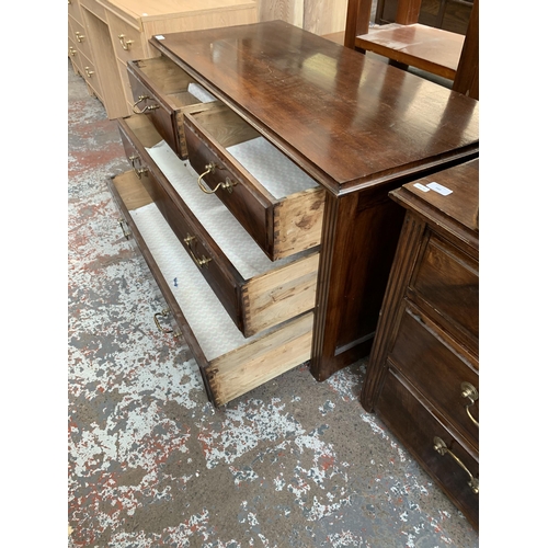 158 - An Edwardian mahogany chest of drawers - approx. 63cm high x 107cm wide x 48cm deep